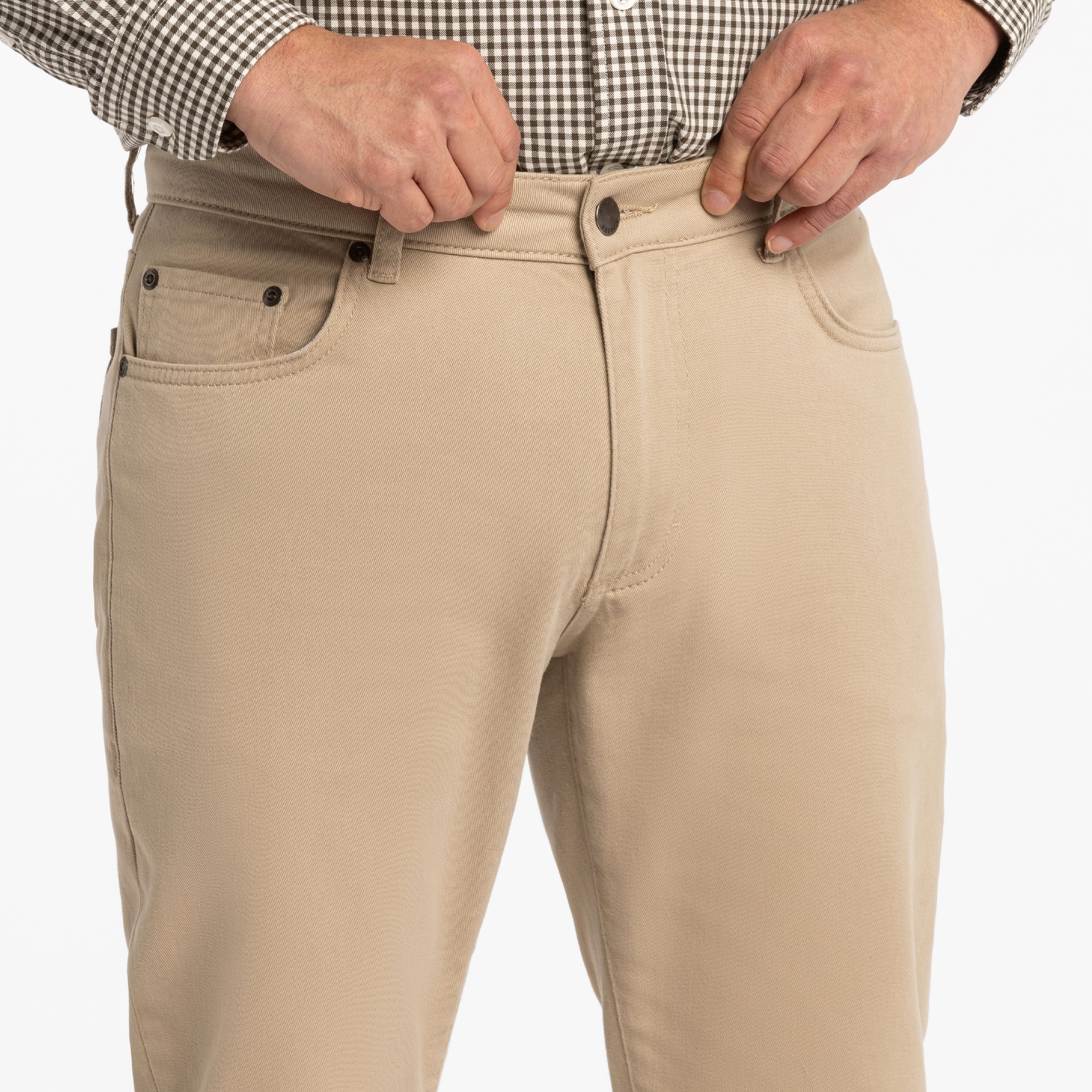 Ash & Erie Stone 5-Pocket Chino for Short Men   Chino Pants