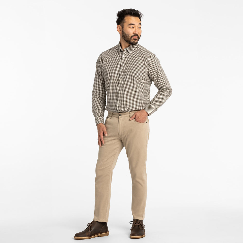 Ash & Erie Stone 5-Pocket Chino for Short Men   Chino Pants