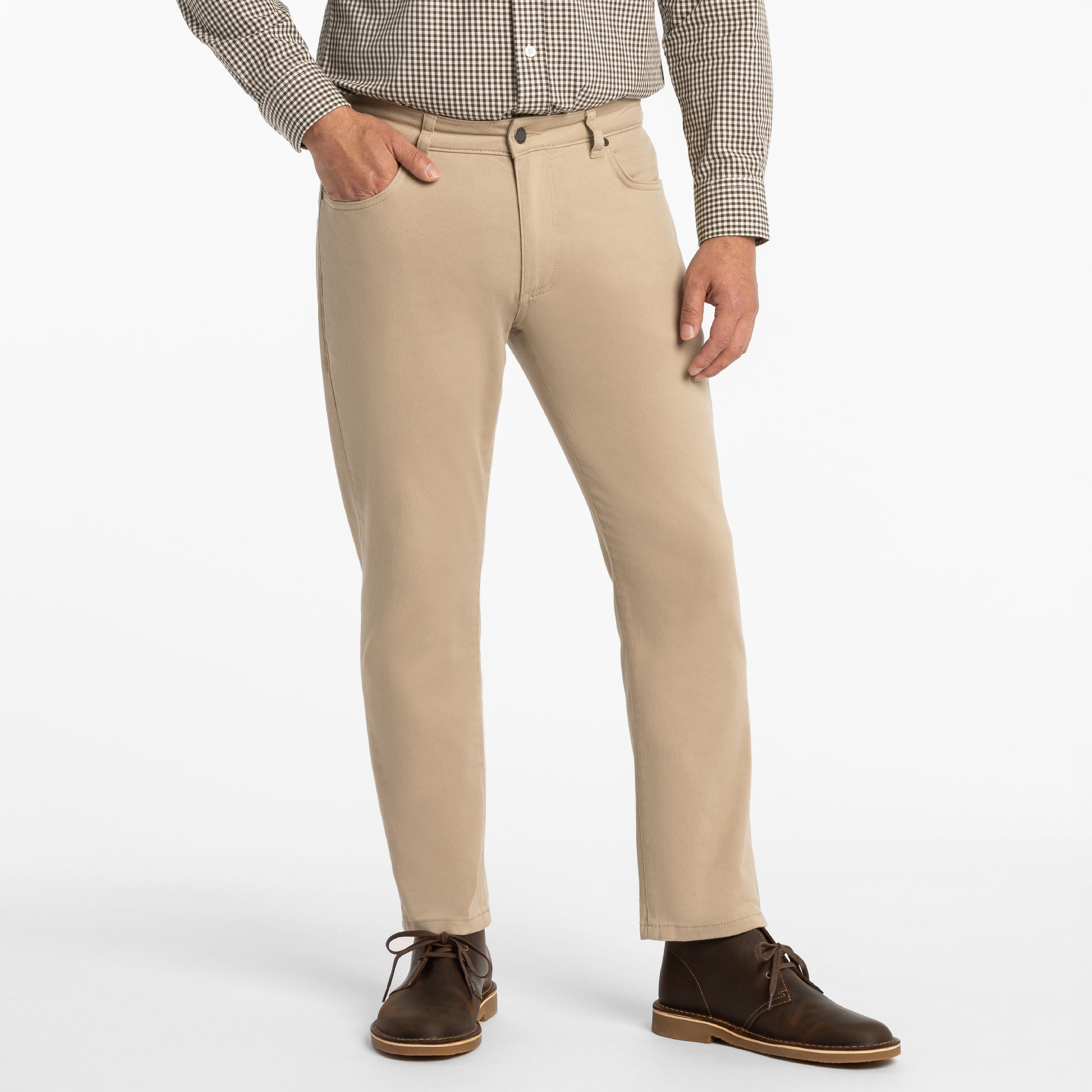 Ash & Erie Stone 5-Pocket Chino for Short Men   Chino Pants