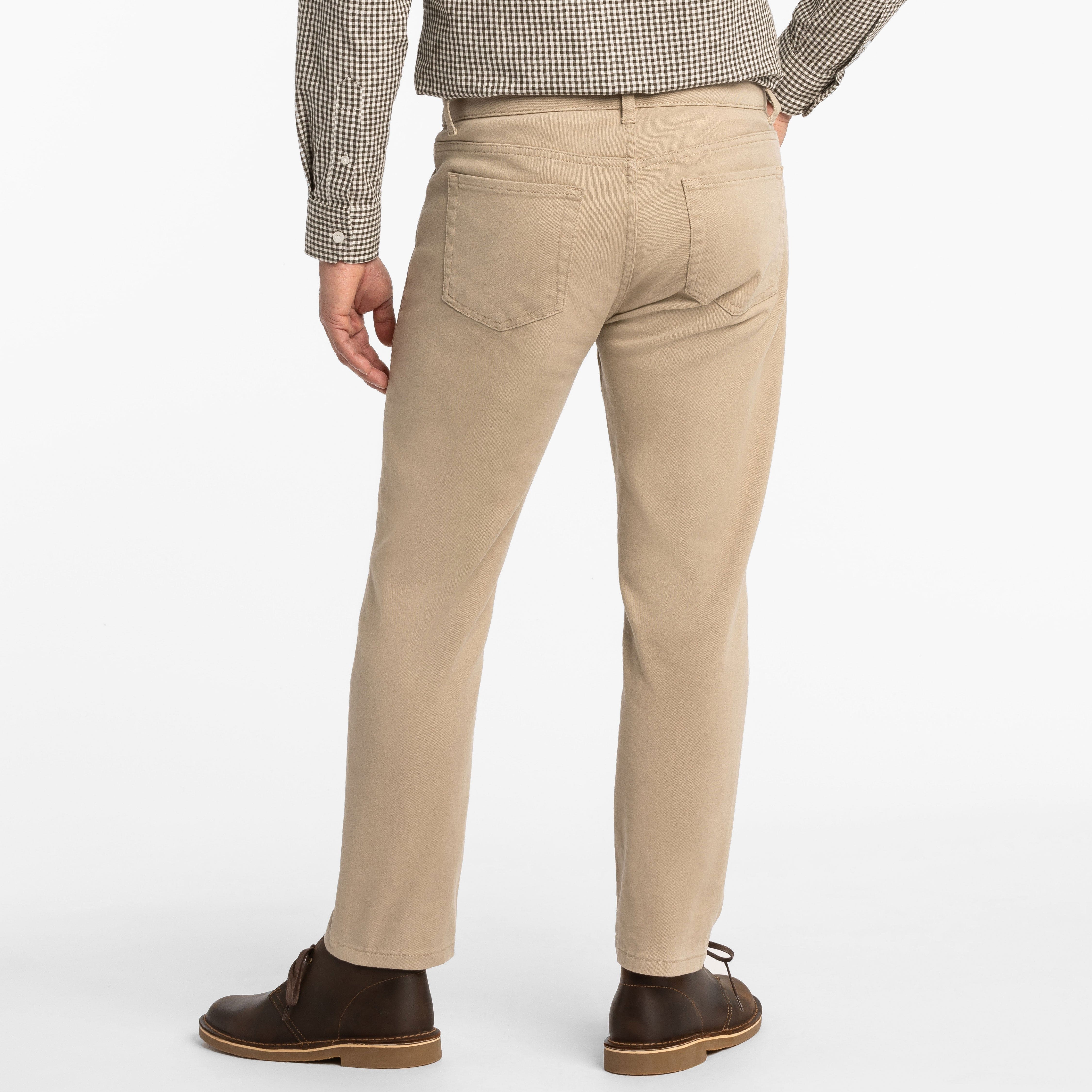 Ash & Erie Stone 5-Pocket Chino for Short Men   Chino Pants