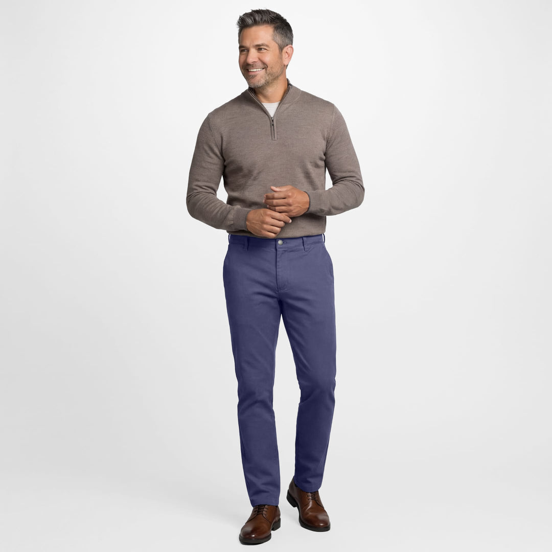 Ash & Erie Vintage Blue Signature Chinos for Short Men   Chino Pants