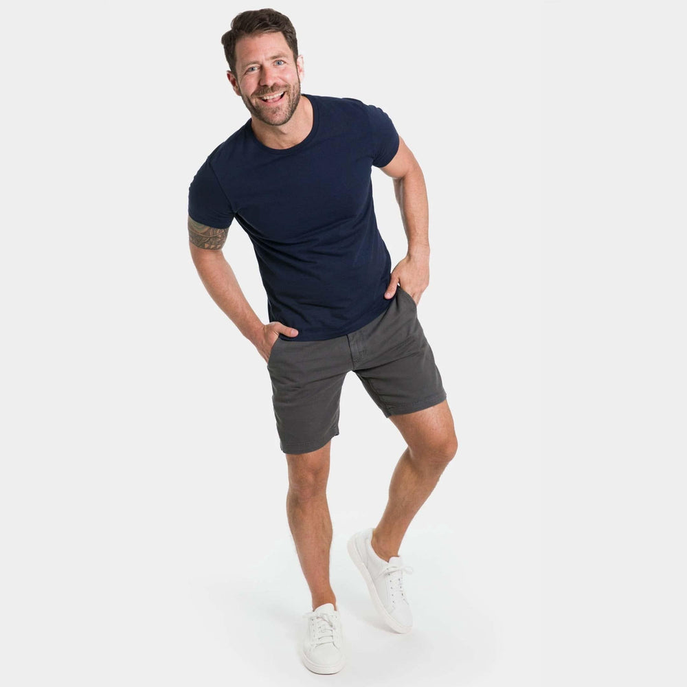 Ash & Erie Charcoal Chino Shorts for Short Men   Chino Shorts