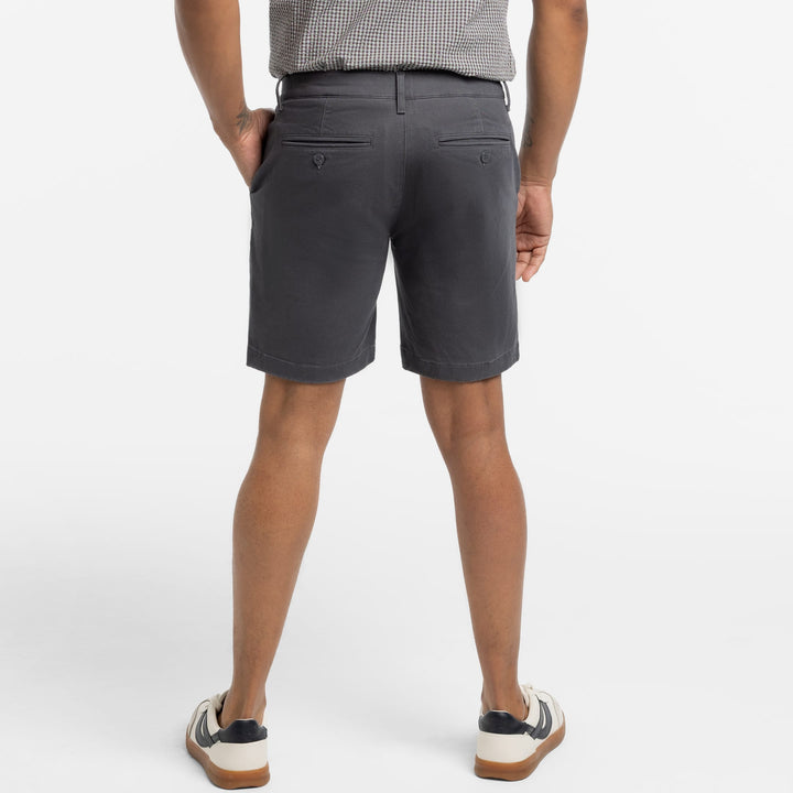 Ash & Erie Charcoal Signature Chino Short for Short Men   Chino Shorts