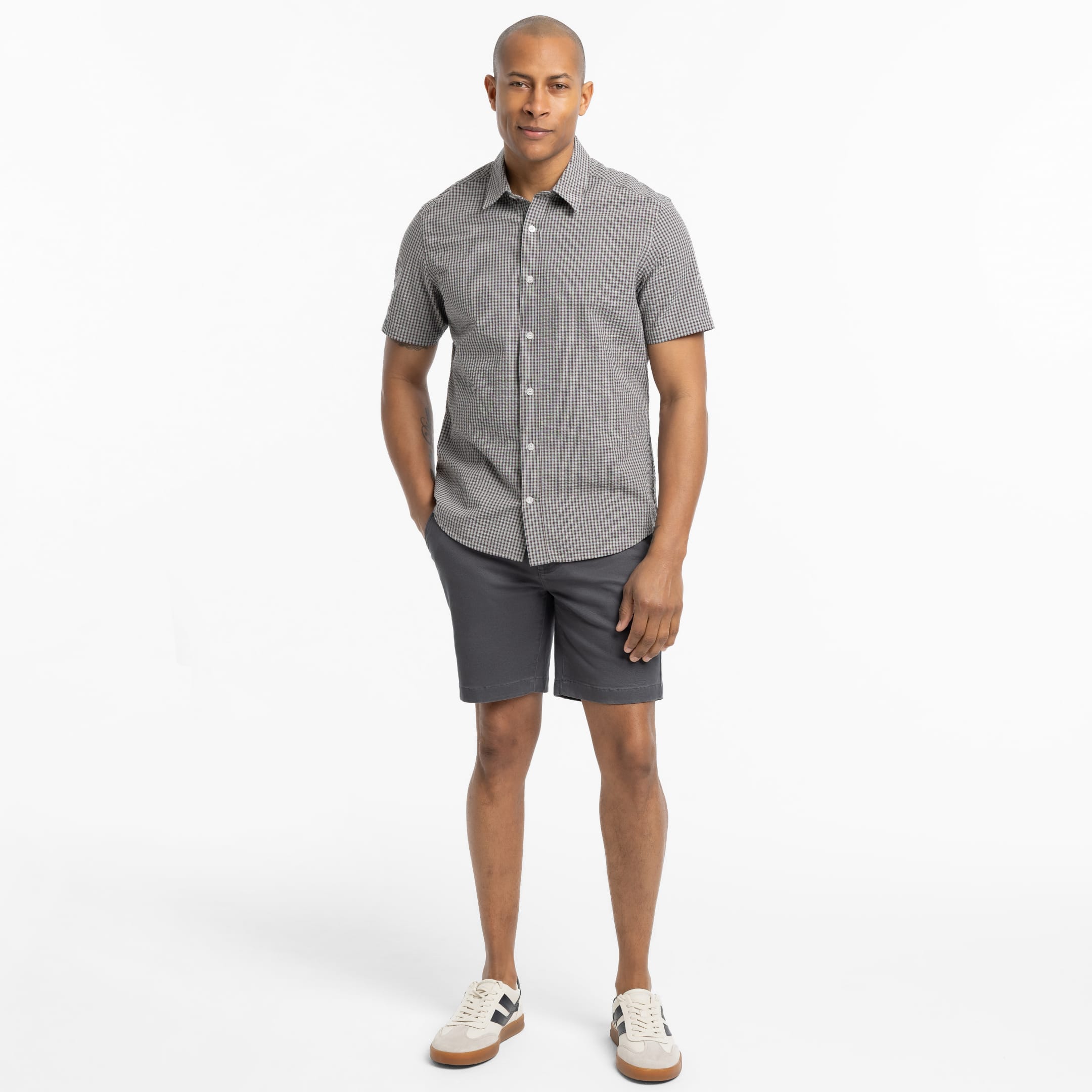 Ash & Erie Charcoal Signature Chino Short for Short Men   Chino Shorts