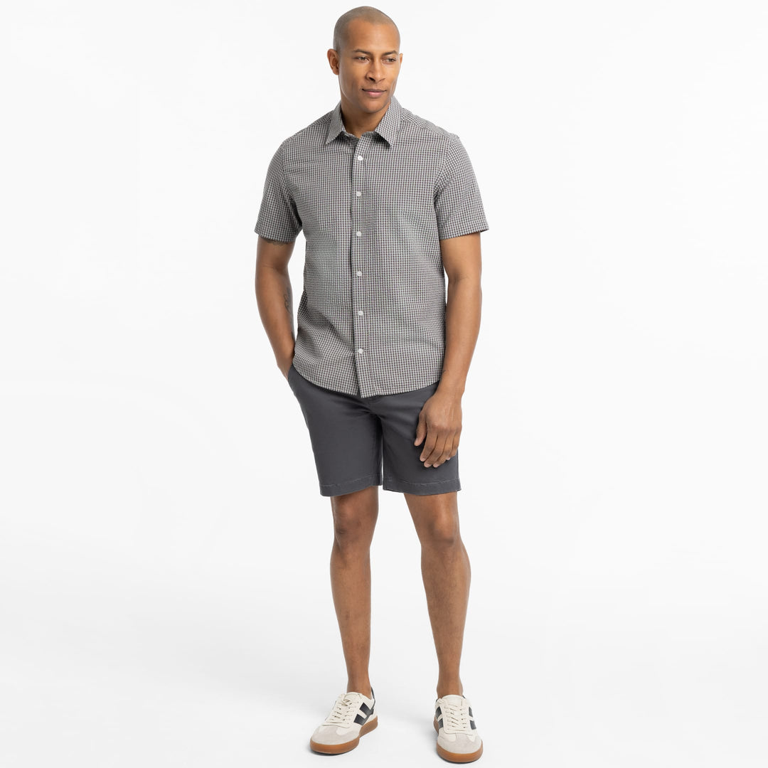 Ash & Erie Charcoal Signature Chino Short for Short Men   Chino Shorts