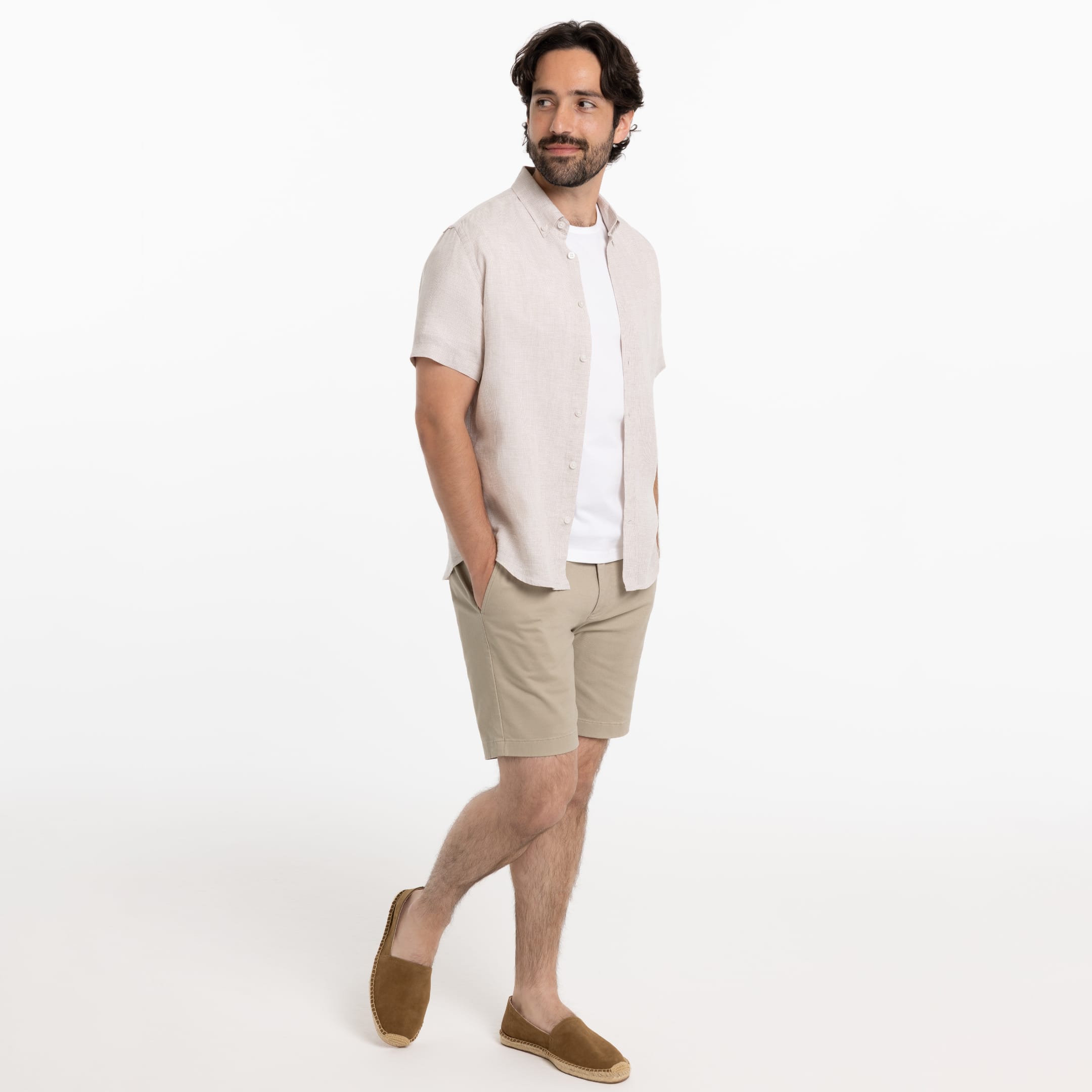 Ash & Erie Classic Khaki Signature Chino Short for Short Men