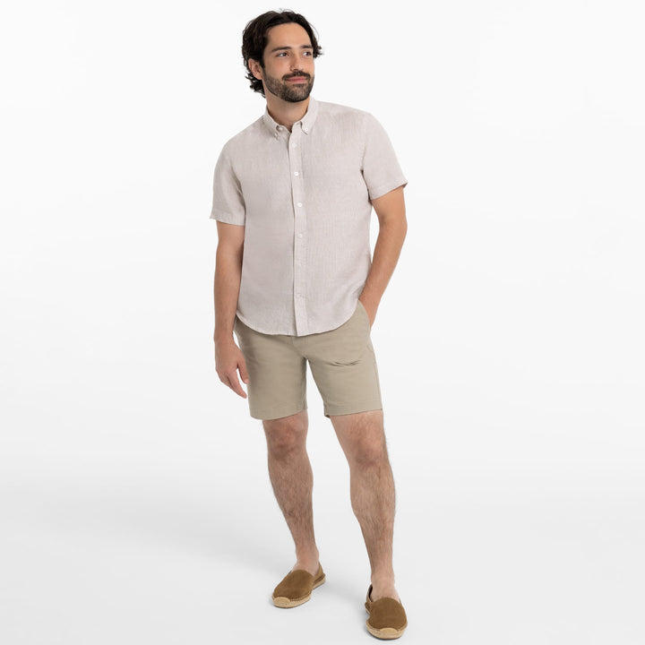 Ash & Erie Classic Khaki Signature Chino Short for Short Men   Chino Shorts