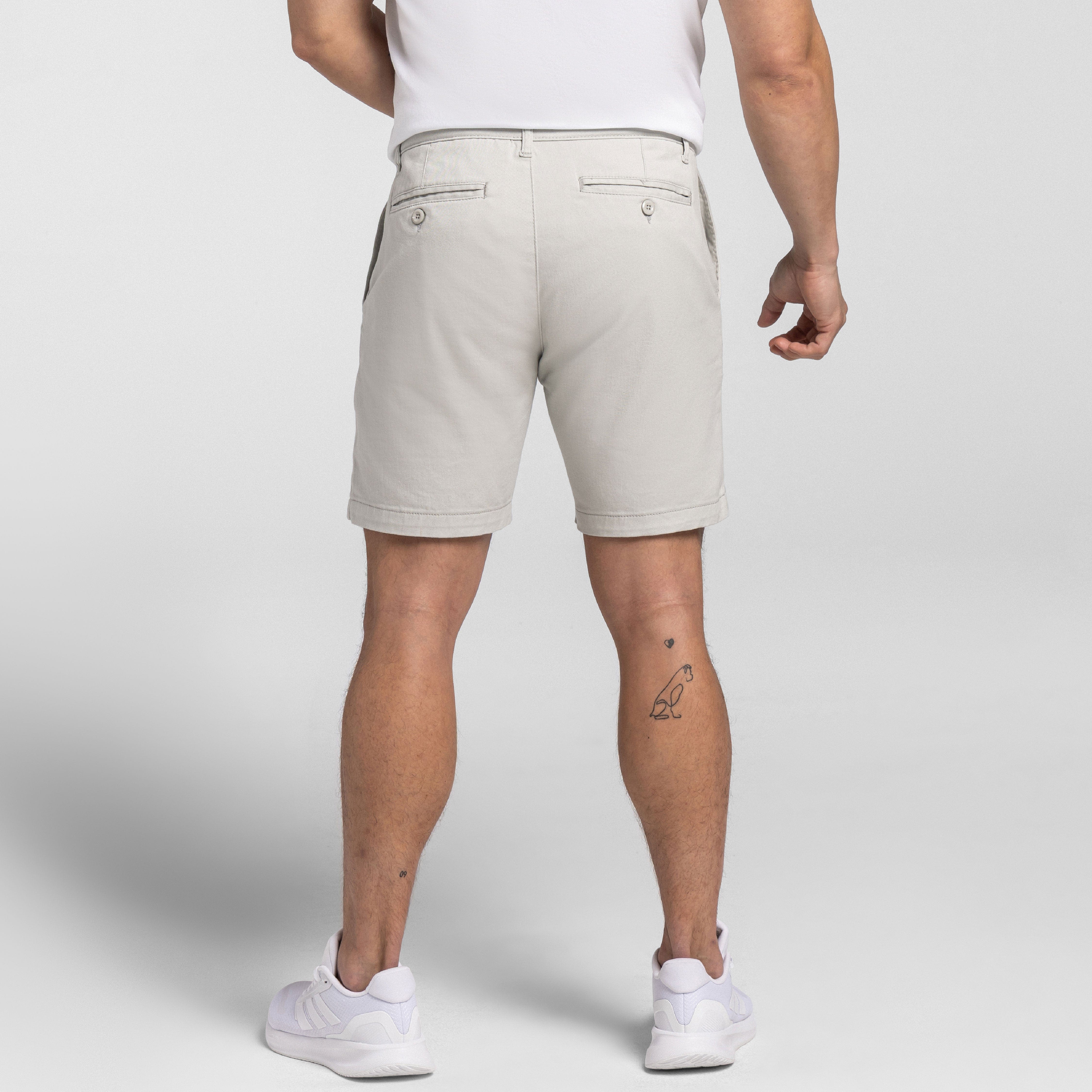 Ash & Erie Cloud Grey Lightweight Stretch Chino Short for