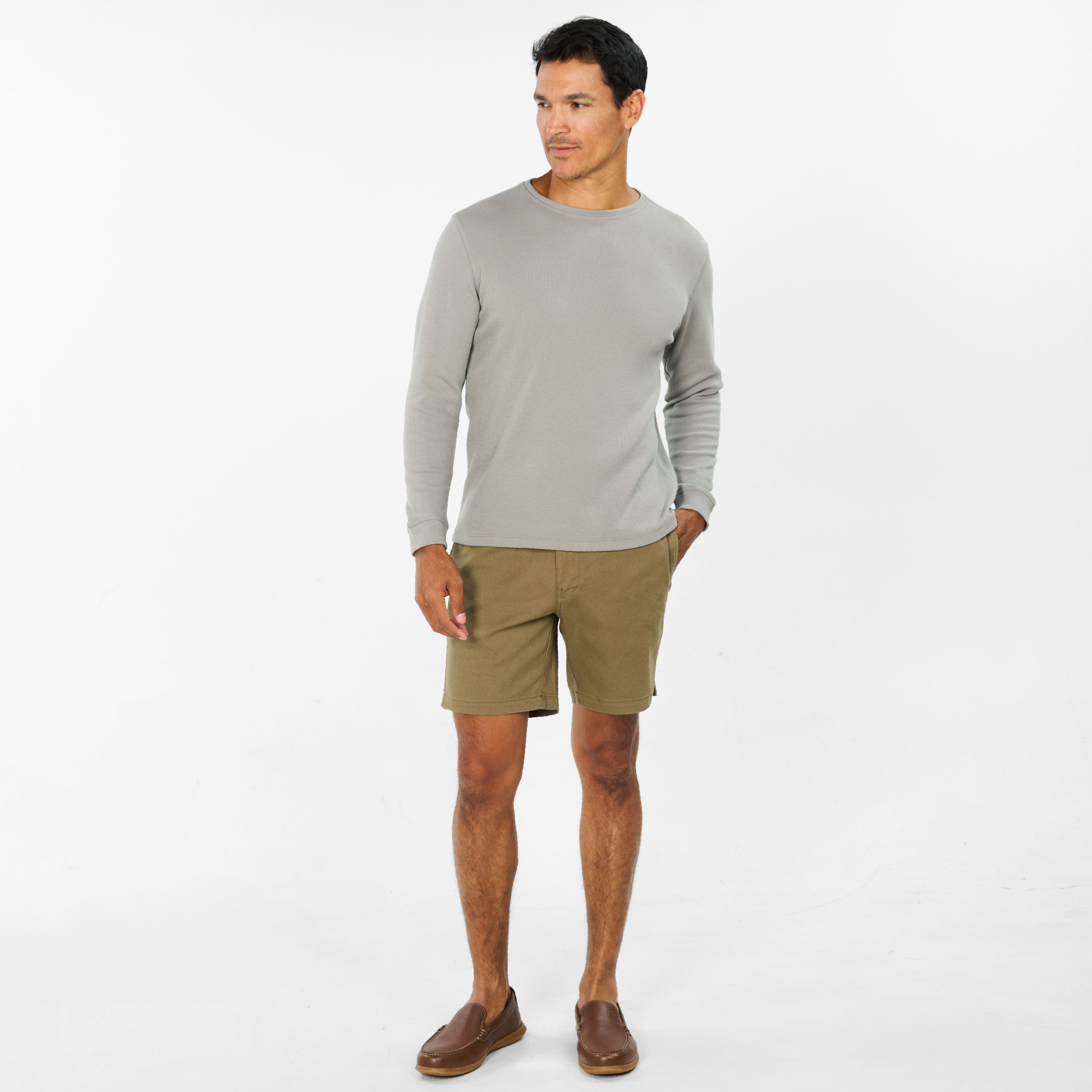 Ash & Erie Fatigue Green Easy Chino Shorts for Short Men   Chino Shorts