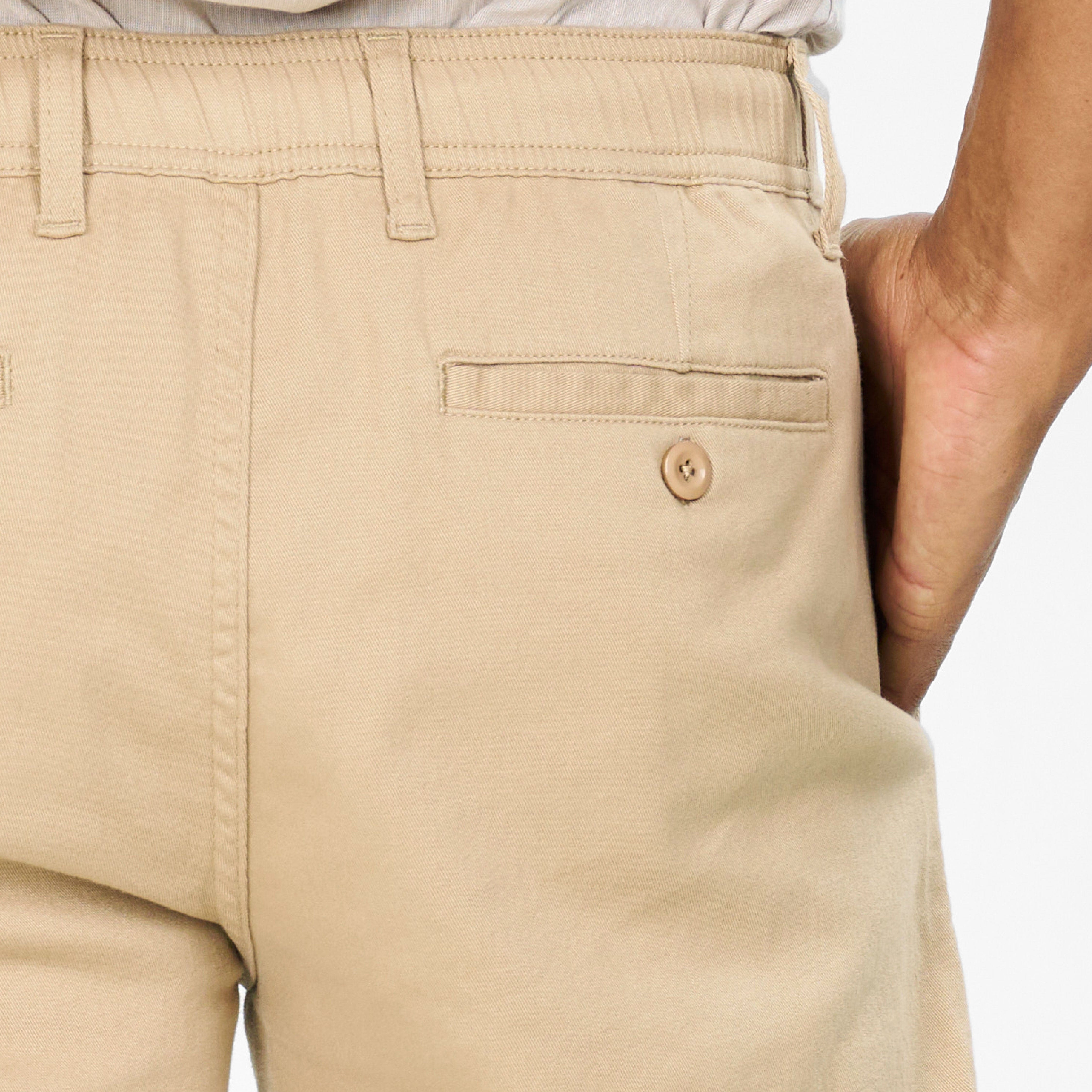 Ash & Erie Khaki Easy Chino Shorts for Short Men   Chino Shorts