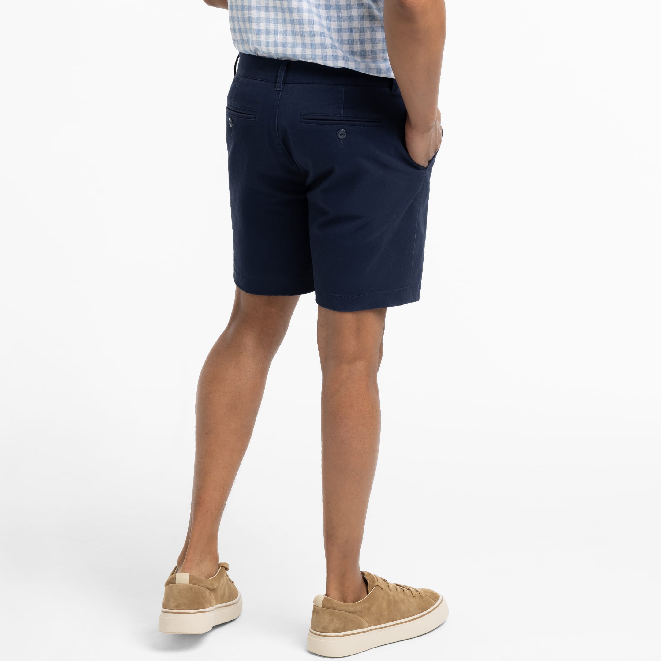 Ash & Erie Navy Signature Chino Short for Short Men   Chino Shorts