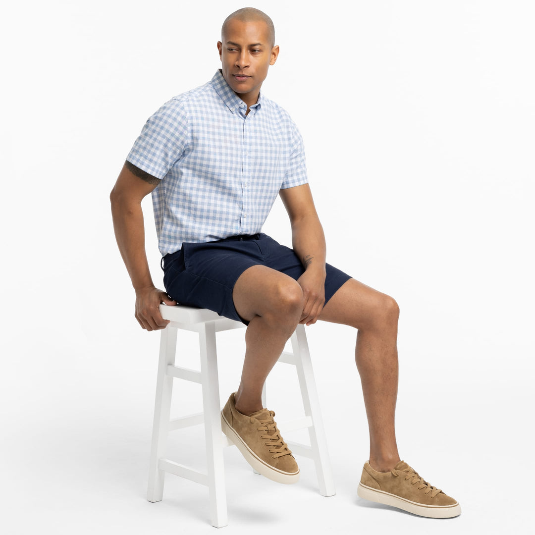 Ash & Erie Navy Signature Chino Short for Short Men   Chino Shorts