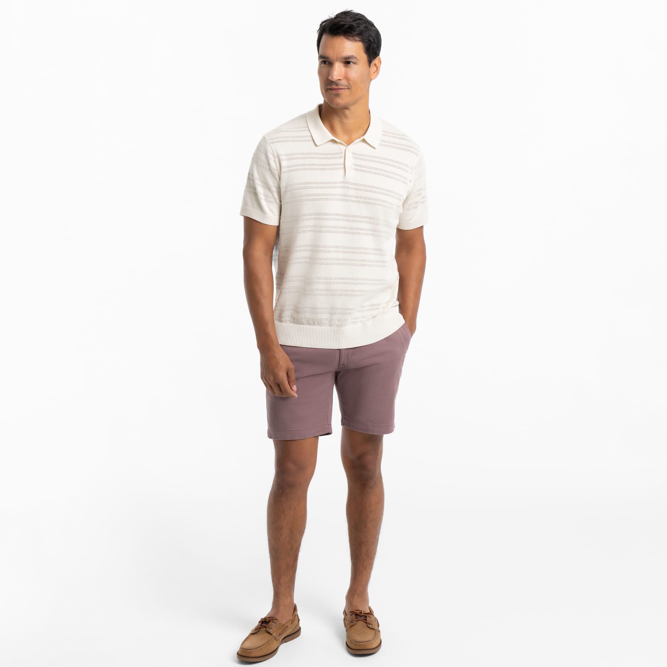 Ash & Erie Rose Taupe Lightweight Stretch Chino Short for Short Men   Chino Shorts