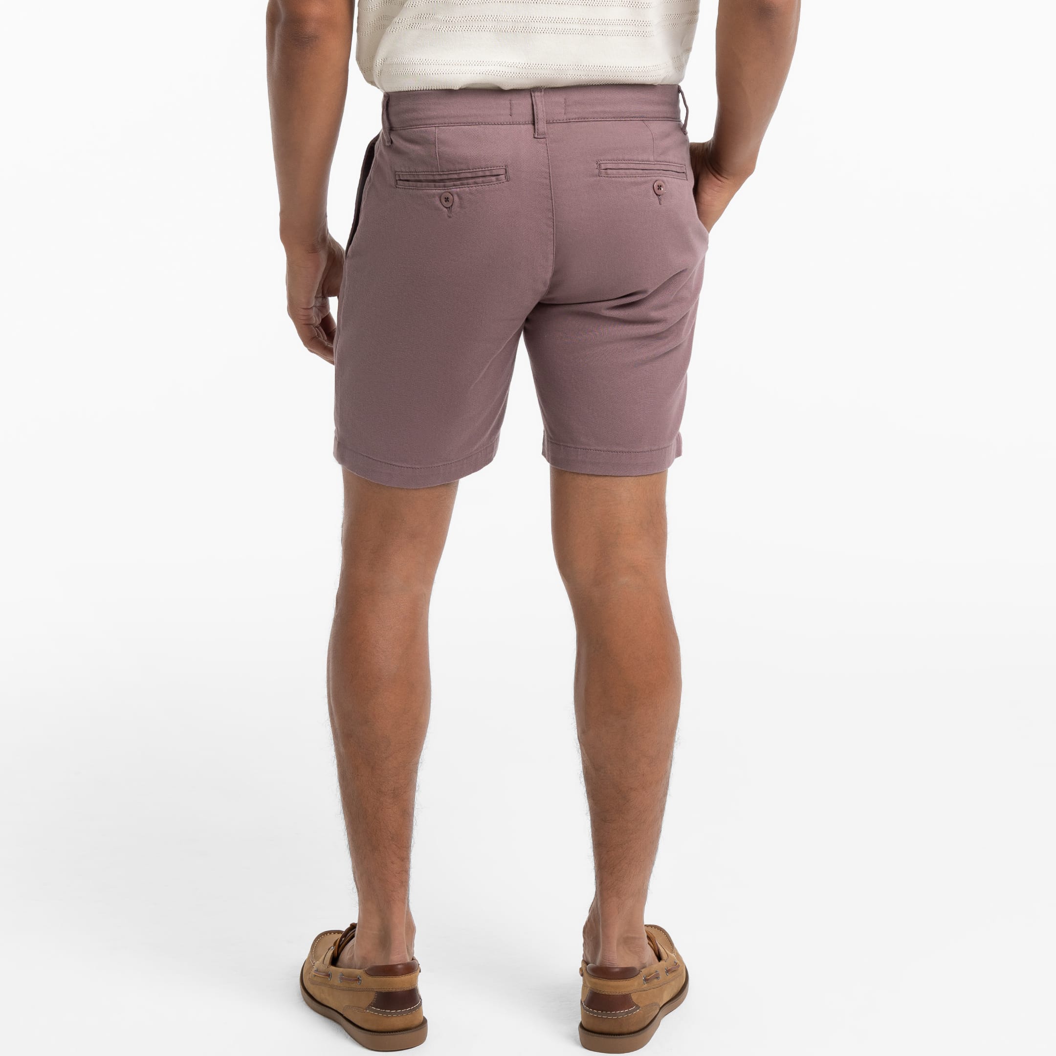 Ash & Erie Rose Taupe Lightweight Stretch Chino Short for Short Men   Chino Shorts