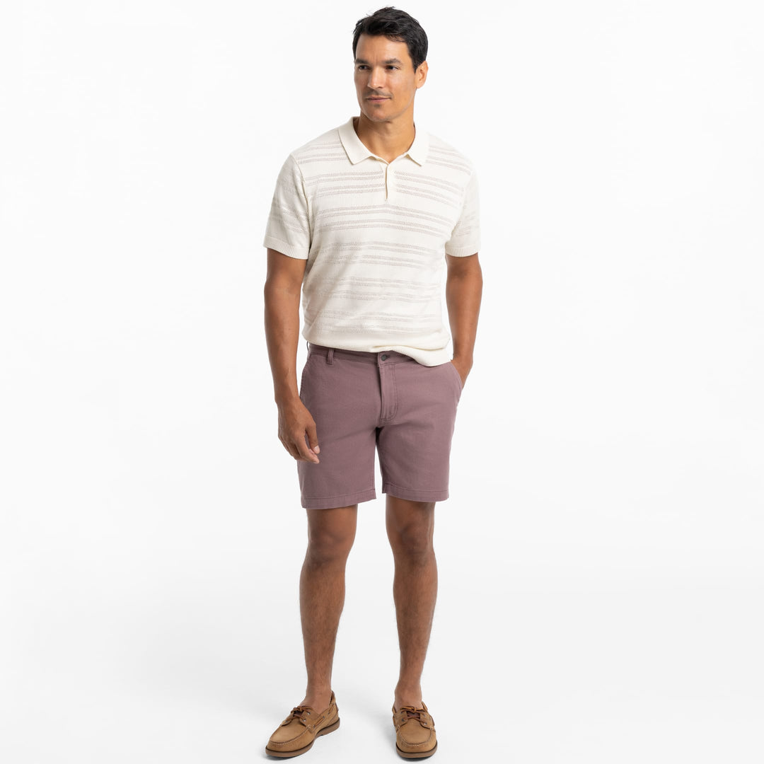 Ash & Erie Rose Taupe Lightweight Stretch Chino Short for Short Men   Chino Shorts