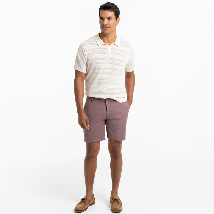 Ash & Erie Rose Taupe Lightweight Stretch Chino Short for Short Men   Chino Shorts