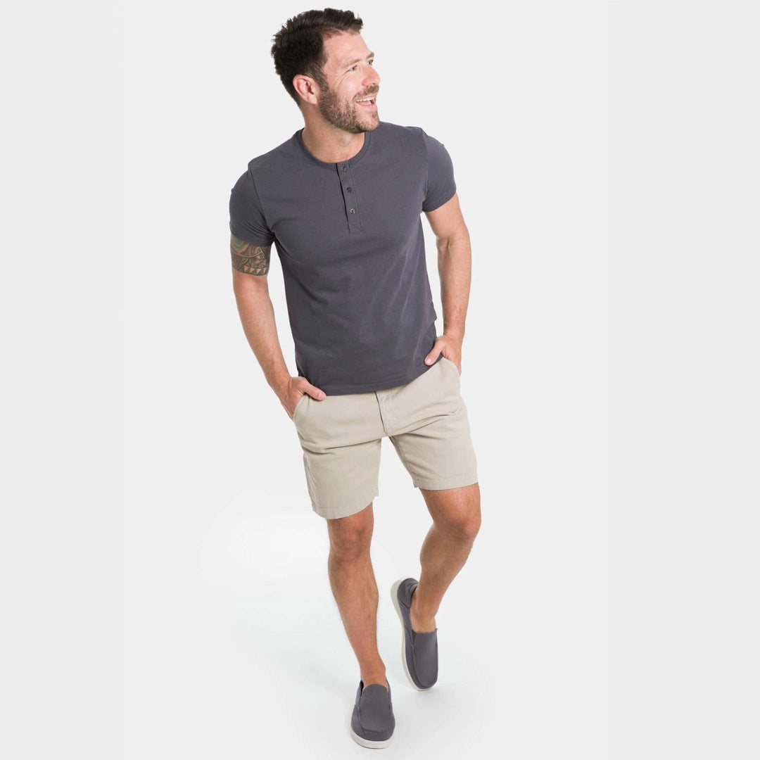 Ash & Erie Stone Stretch Washed Chino Short for Short Men   Chino Shorts