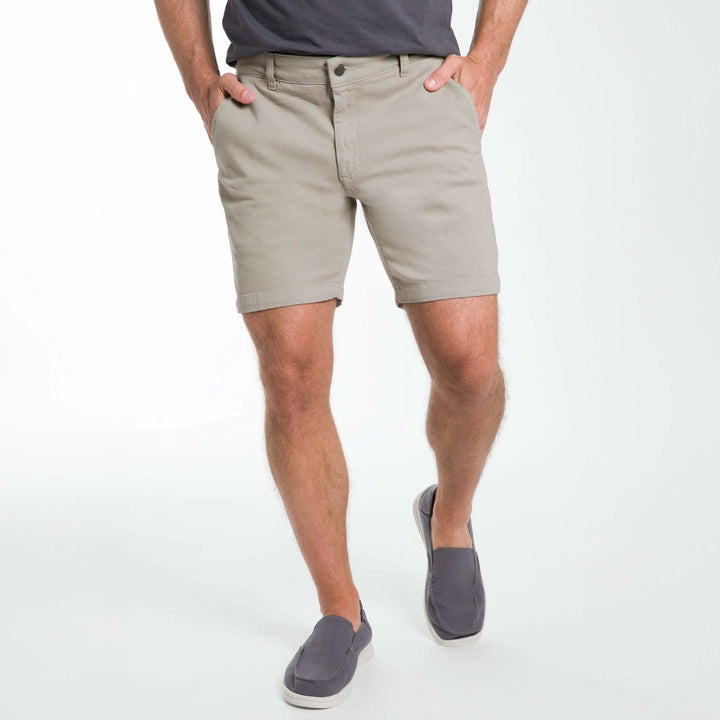 Ash & Erie Stone Stretch Washed Chino Short for Short Men   Chino Shorts