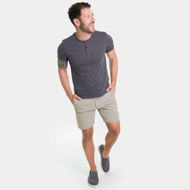 Ash & Erie Stone Stretch Washed Chino Short for Short Men   Chino Shorts