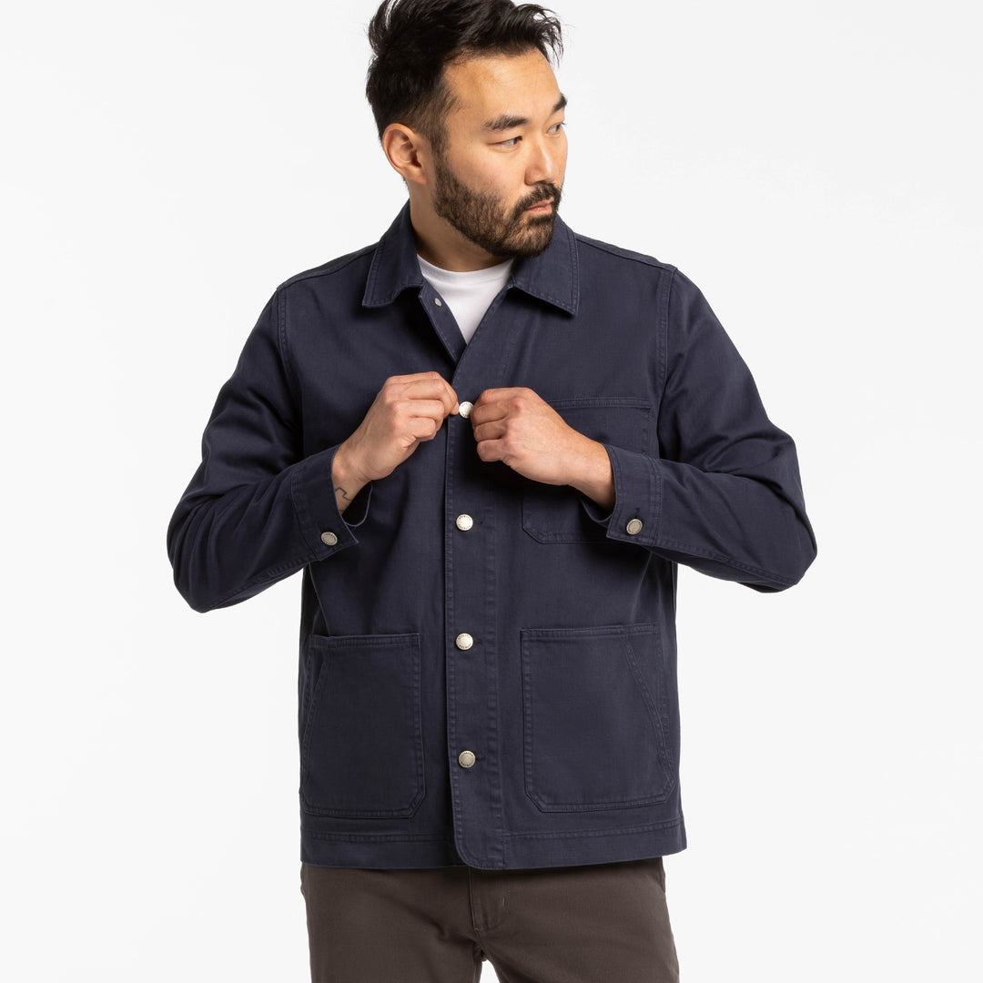 Ash & Erie Navy Chore Jacket for Short Men   Chore Jacket