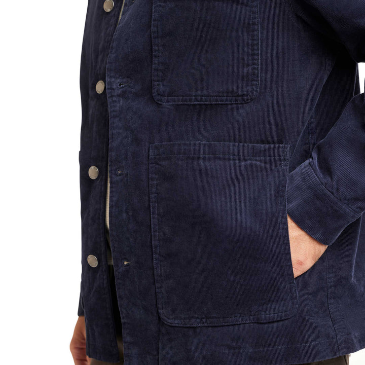 Ash & Erie Navy Corduroy Chore Jacket for Short Men   Chore Jacket