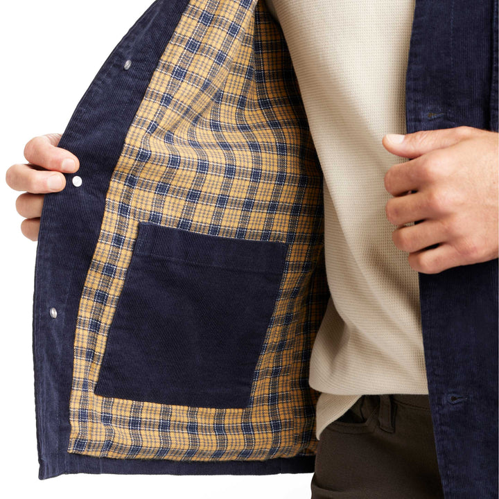 Ash & Erie Navy Corduroy Chore Jacket for Short Men   Chore Jacket