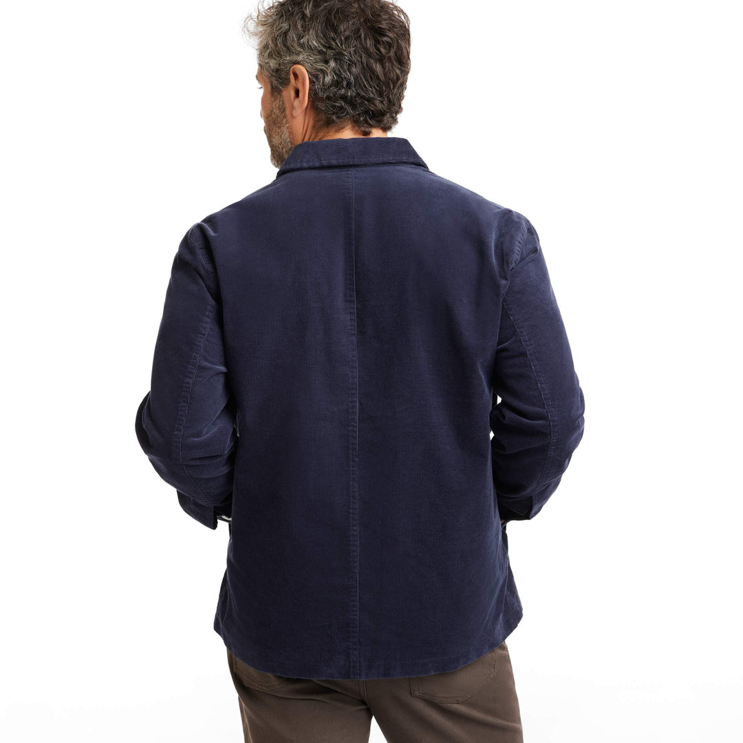 Ash & Erie Navy Corduroy Chore Jacket for Short Men   Chore Jacket