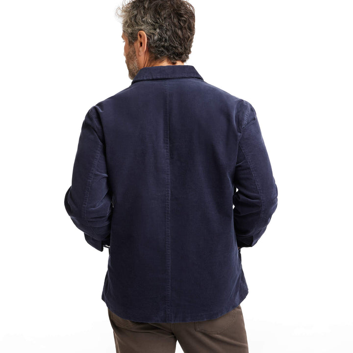 Ash & Erie Navy Corduroy Chore Jacket for Short Men   Chore Jacket