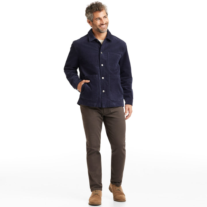 Ash & Erie Navy Corduroy Chore Jacket for Short Men   Chore Jacket