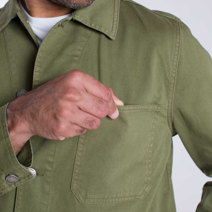 Ash & Erie Olive Chore Jacket for Short Men   Chore Jacket