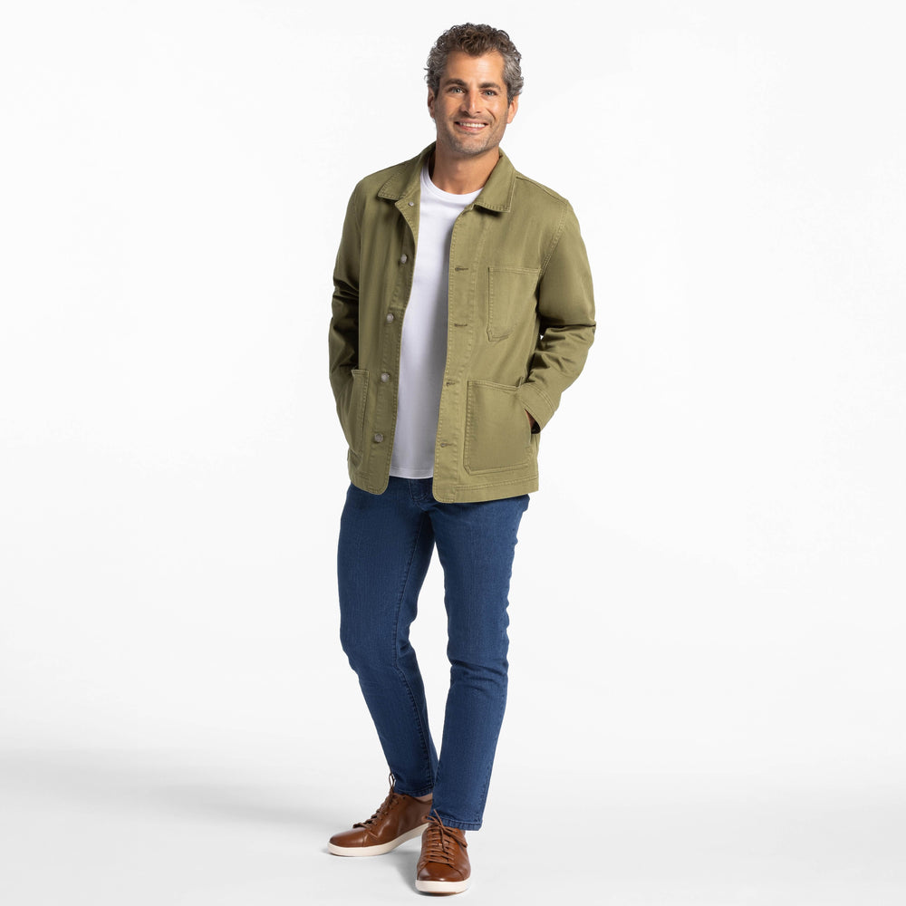 Ash & Erie Olive Chore Jacket for Short Men   Chore Jacket