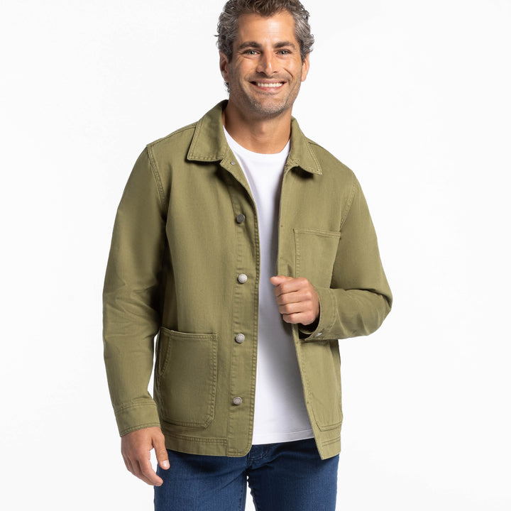 Ash & Erie Olive Chore Jacket for Short Men   Chore Jacket