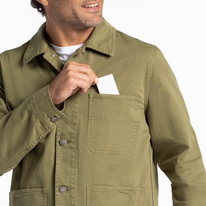 Ash & Erie Olive Chore Jacket for Short Men   Chore Jacket