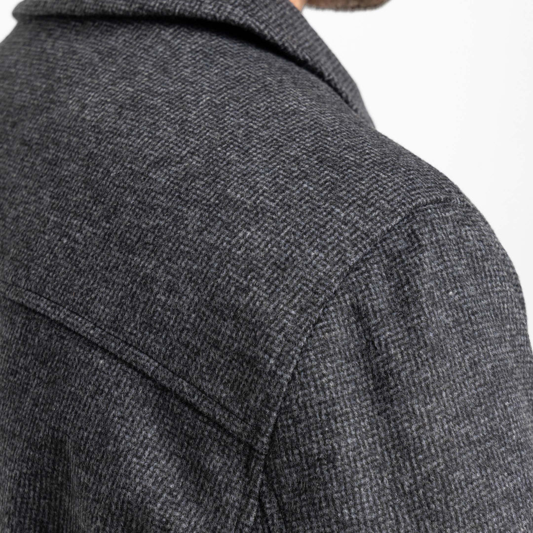 Ash & Erie Charcoal Herringbone City Jacket for Short Men   City Jacket