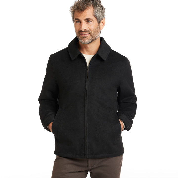 Ash & Erie Solid Black City Jacket for Short Men   City Jacket