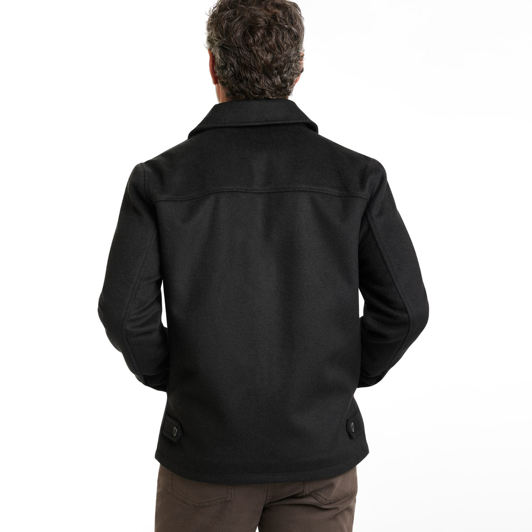 Ash & Erie Solid Black City Jacket for Short Men   City Jacket
