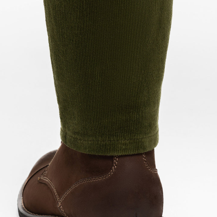 Ash & Erie Olive Corduroy Chinos for Short Men   Corduroy Chinos
