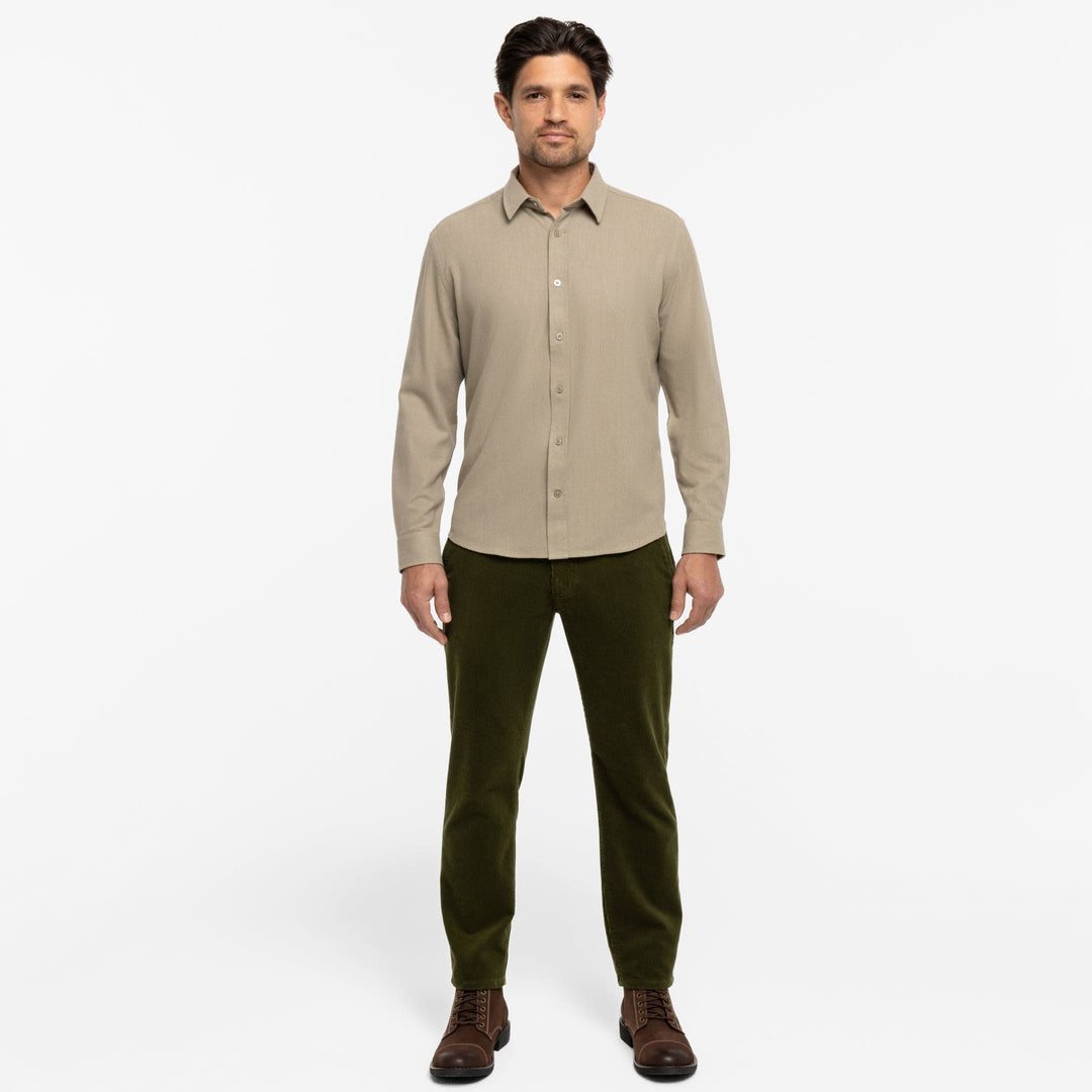 Ash & Erie Olive Corduroy Chinos for Short Men   Corduroy Chinos
