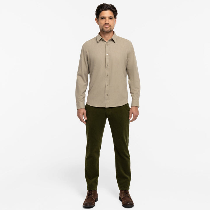 Ash & Erie Olive Corduroy Chinos for Short Men   Corduroy Chinos