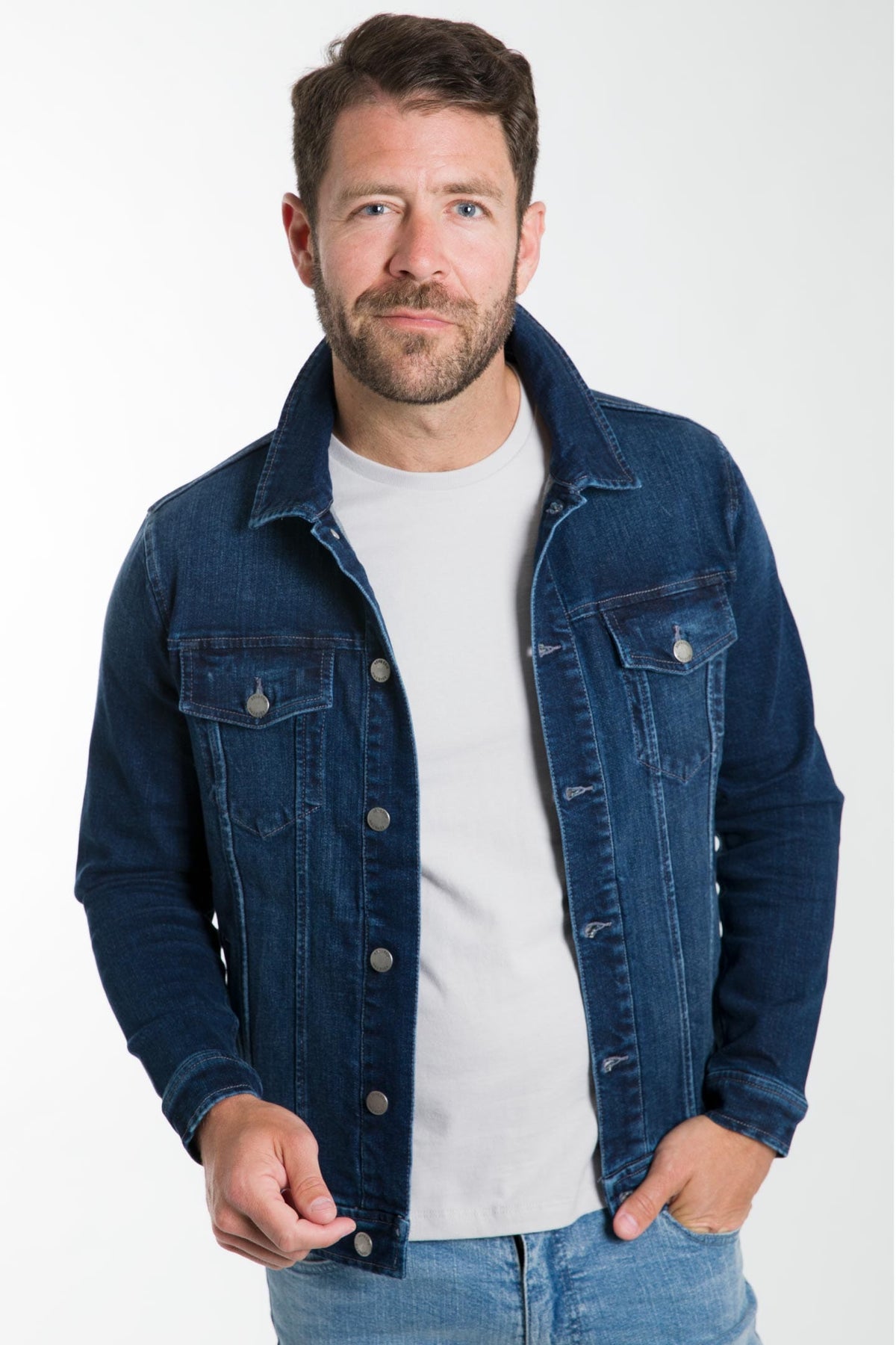 Men's denim jacket denim jacket regular fit light blue – CROSS JEANS