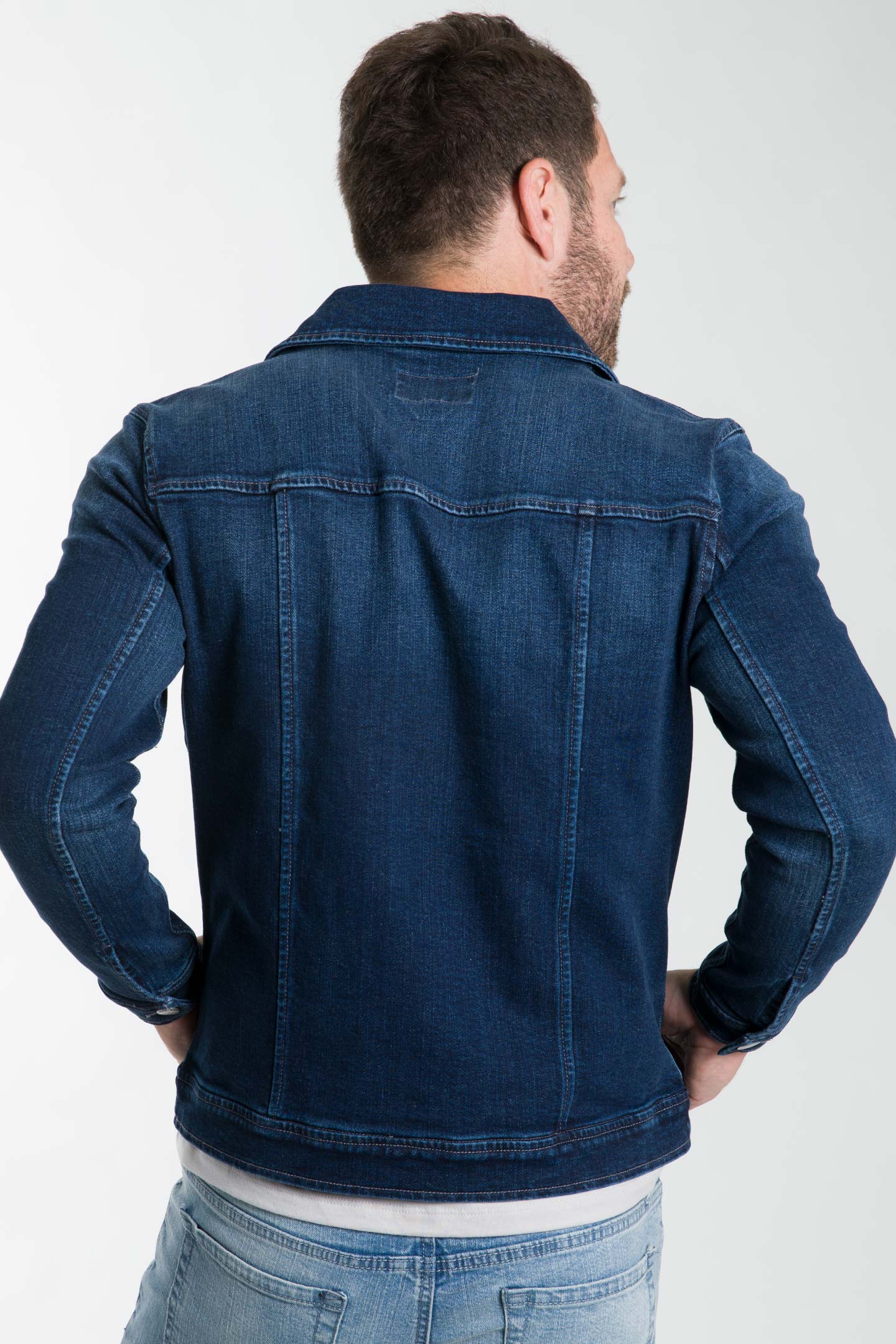 Buy online Blue Washed Denim Jacket from Jackets for Men by Cinocci for  ₹1349 at 55% off | 2024 Limeroad.com