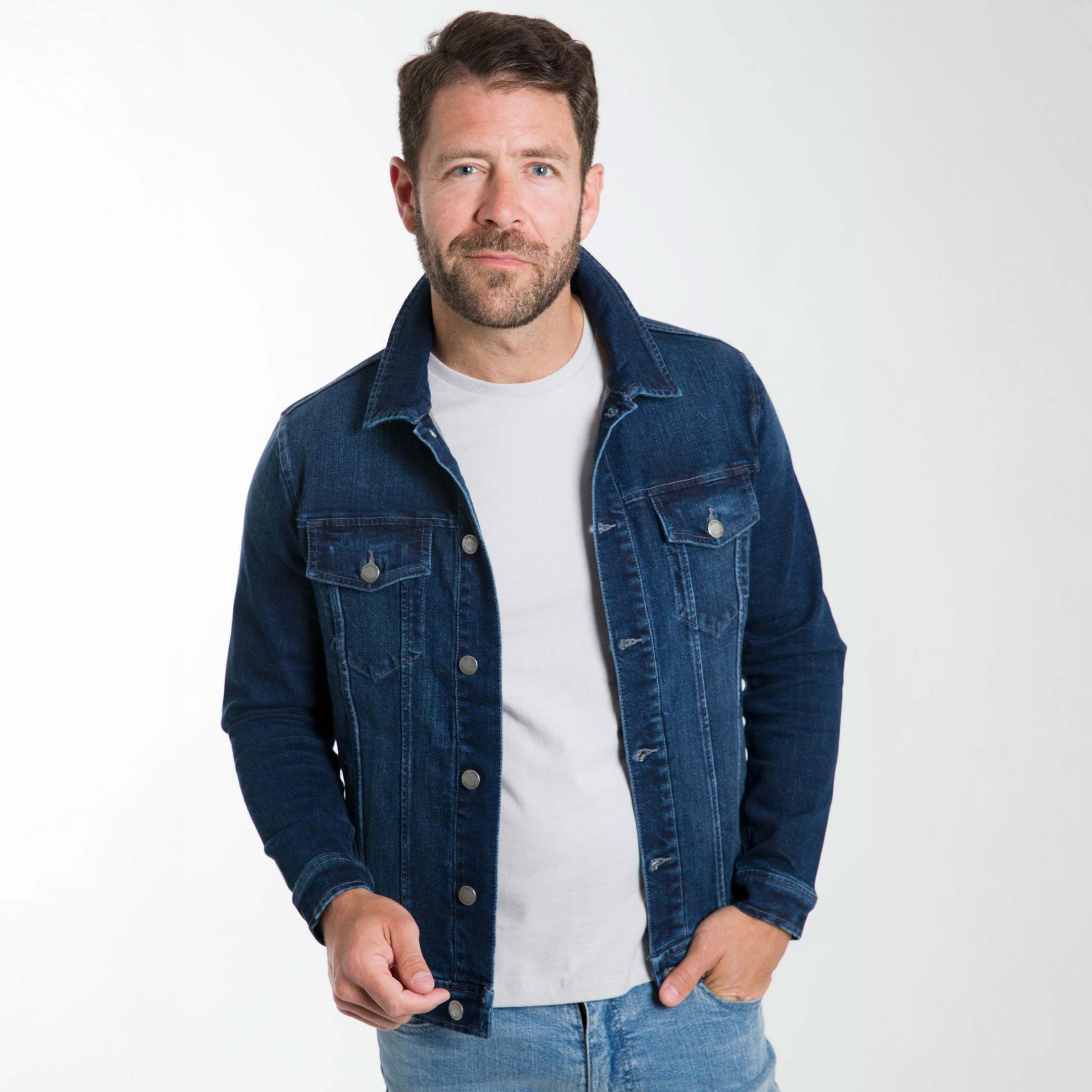 Ash Erie Original Wash Denim Jacket for Short Men Original Wash L