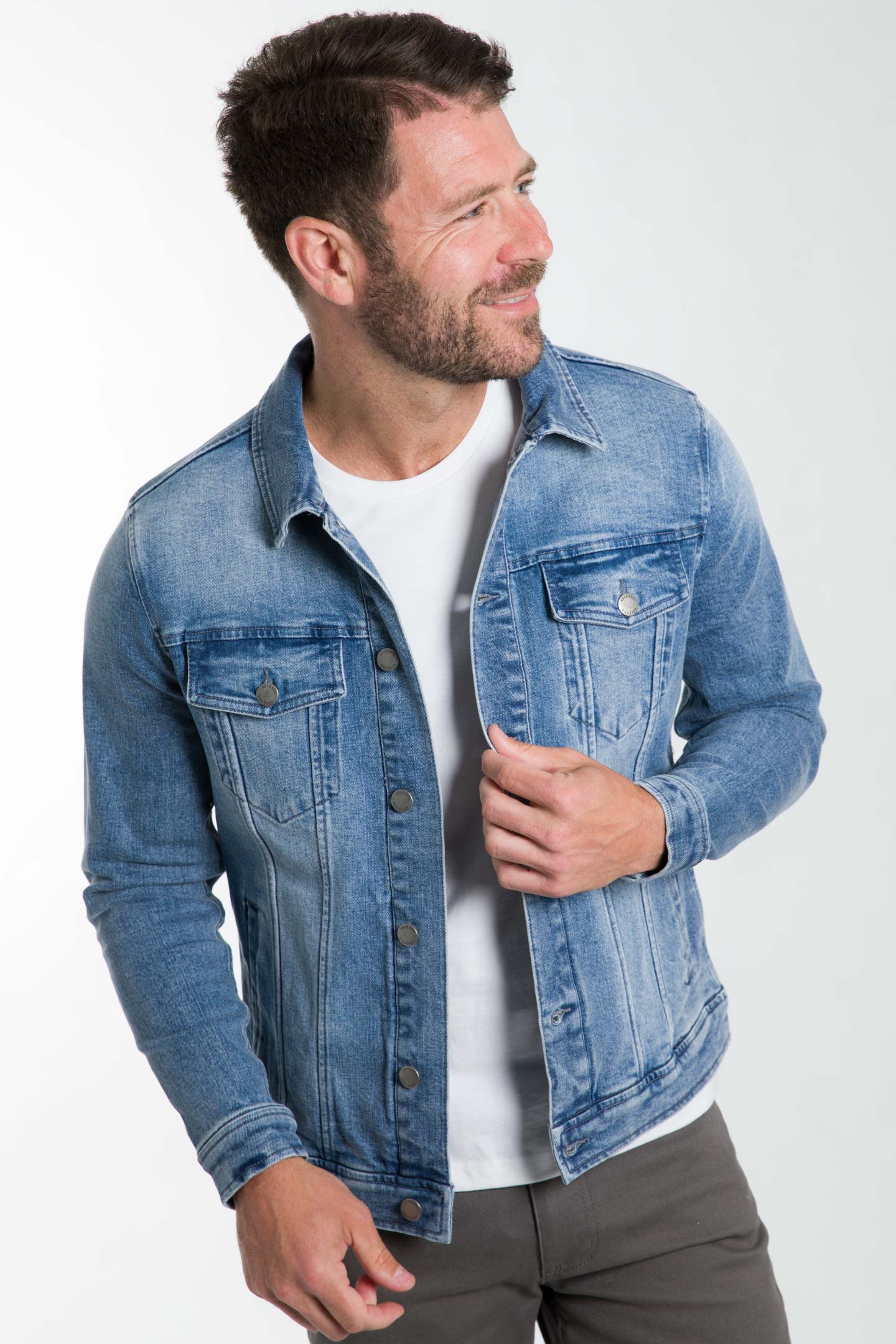 The New Rules Of Double Denim | FashionBeans | Leather jacket outfit men, Jean  jacket outfits men, Blue jean jacket outfits