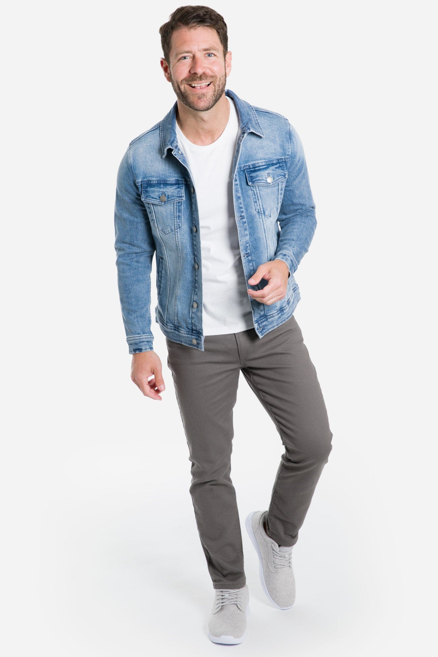 The New Rules Of Double Denim | FashionBeans | Leather jacket outfit men, Jean  jacket outfits men, Blue jean jacket outfits