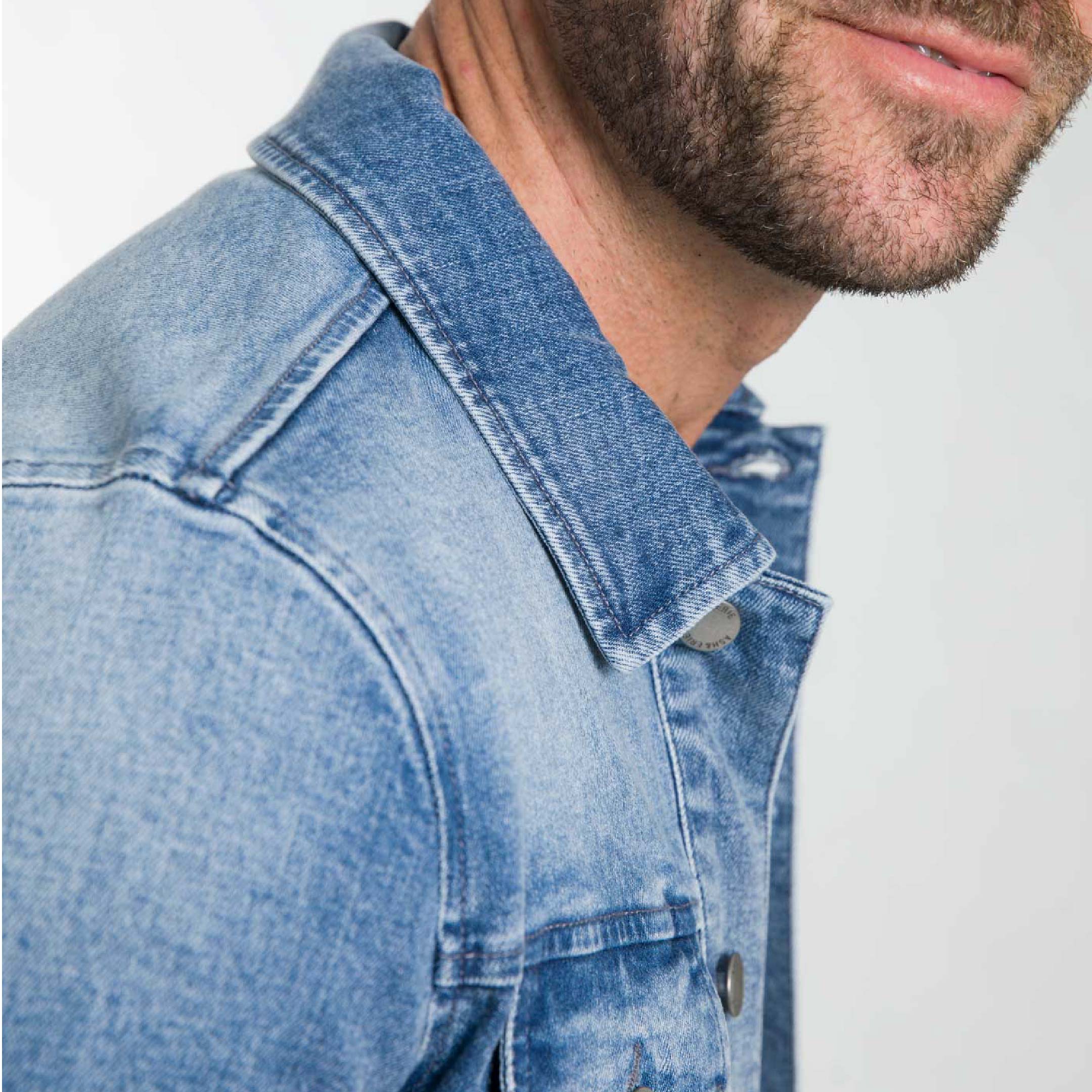 Ash & Erie Vintage Blue Wash Denim Jacket for Short Men   Denim Jacket