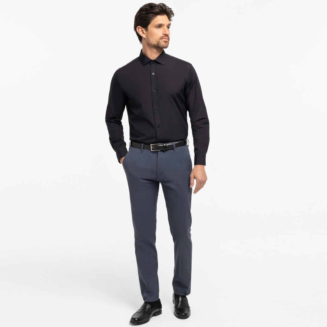 Ash & Erie Black Wrinkle Resistant Dress Shirt for Short Men Black / 15 / Slim Ash & Erie Black Wrinkle Resistant Dress Shirt for Short Men Black / 15 / Slim