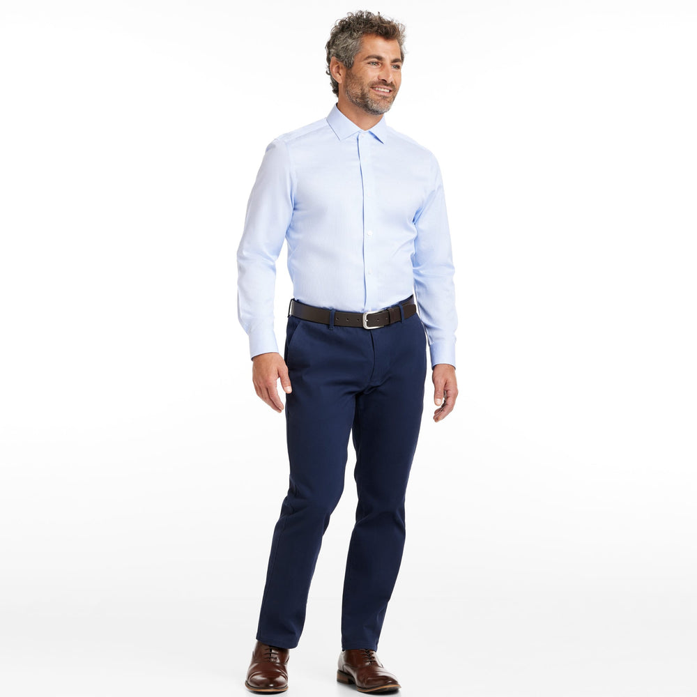 Ash & Erie Micro Stripes Wrinkle Resistant Dress Shirt for Short Men   Dress Shirts