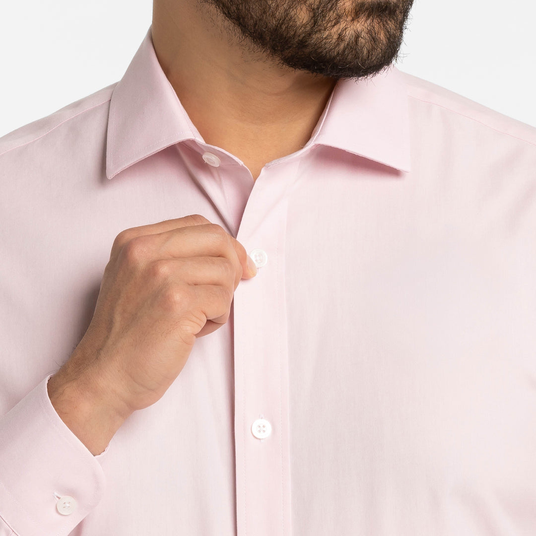 Ash & Erie Pink Wrinkle Resistant Dress Shirt for Short Men   Dress Shirts