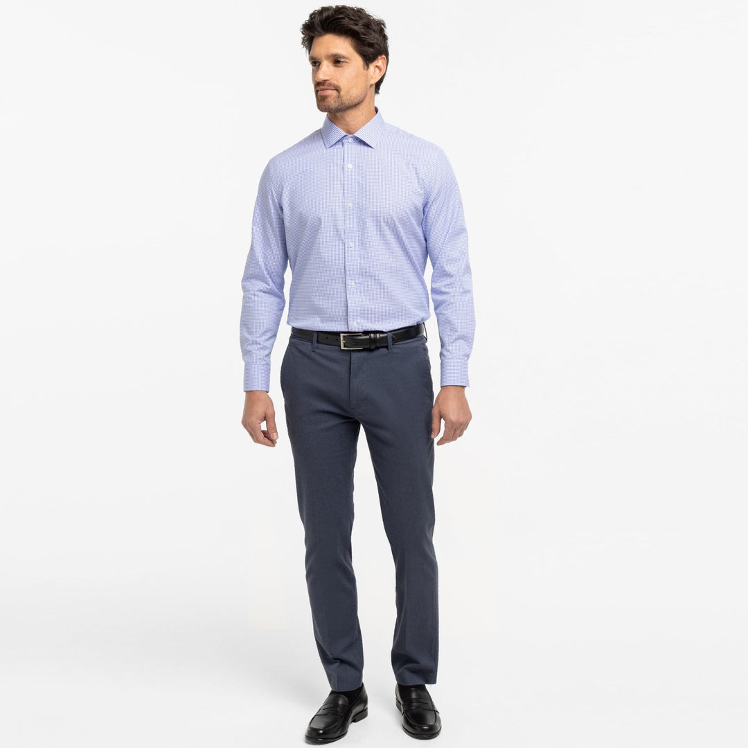 gingham dress shirt Ash & Erie Vineyard Gingham Wrinkle Resistant Dress Shirt for Short Men Vineyard Gingham / 15 / Standard