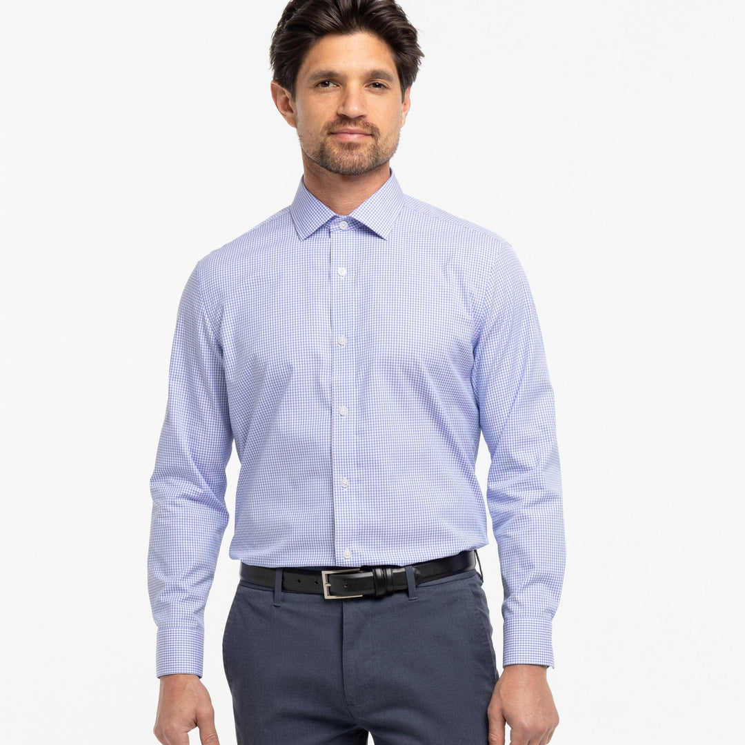Ash & Erie Vineyard Gingham Wrinkle Resistant Dress Shirt for Short Men Vineyard Gingham / 15 / Slim Ash & Erie Vineyard Gingham Wrinkle Resistant Dress Shirt for Short Men Vineyard Gingham / 15 / Slim